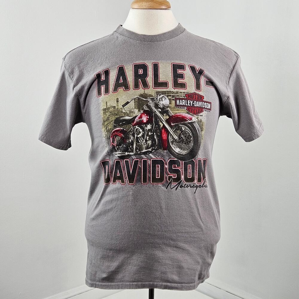 Harley Davidson Motorcycles Great South Newnan Georgia Gray Eagle Graphic Tee M